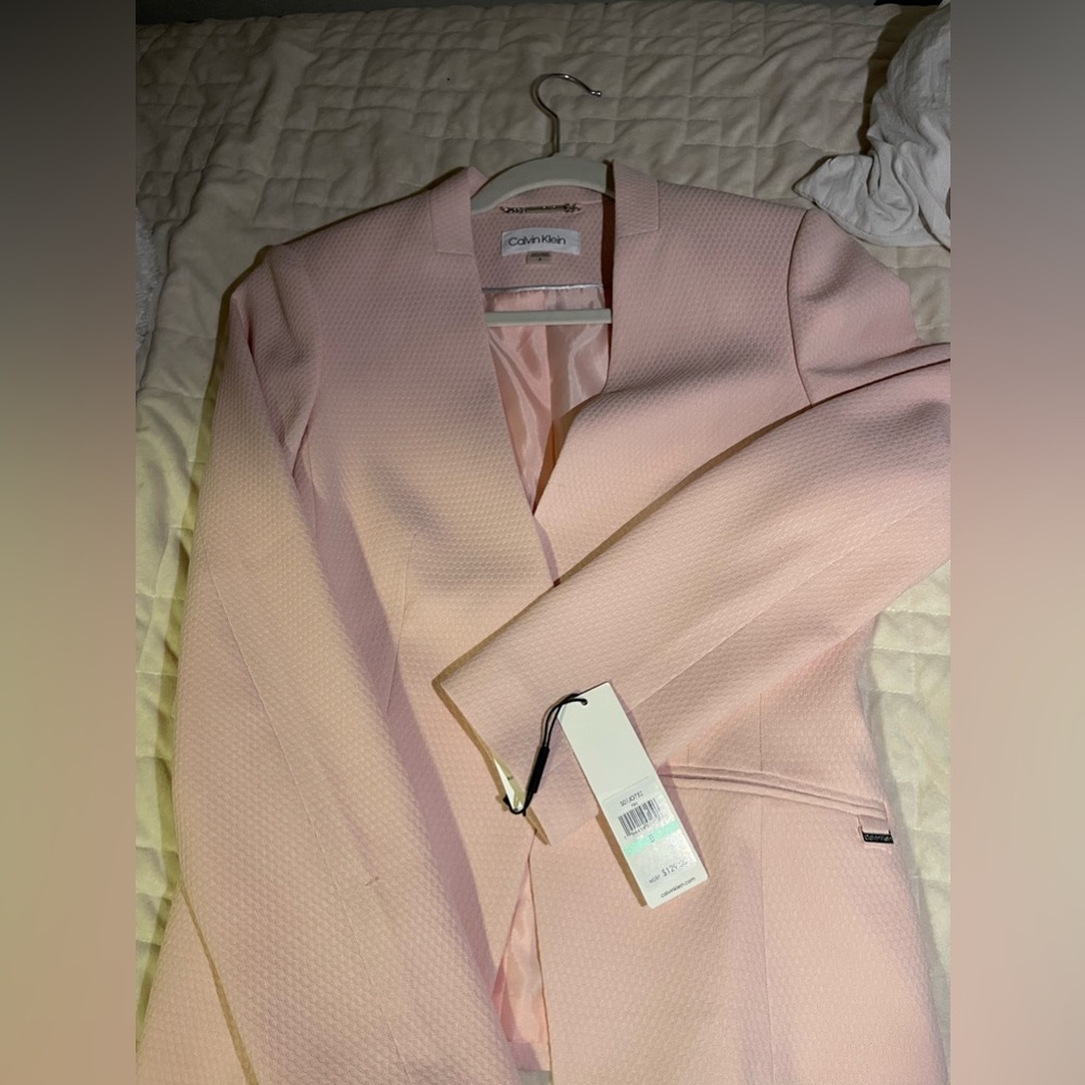 Pink Calvin Klein blazer size 8 brand new with tag